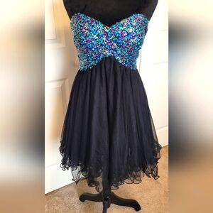 Blonde Nites Homecoming Dress Sequin Size 9 Fits Super Small